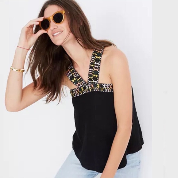 Madewell Embroidered Swing Sweater Tank NWT Size Small - Picture 1 of 13